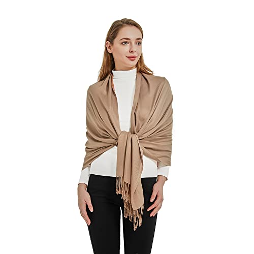 RonFoxi Camel Pashmina Silky Wrap