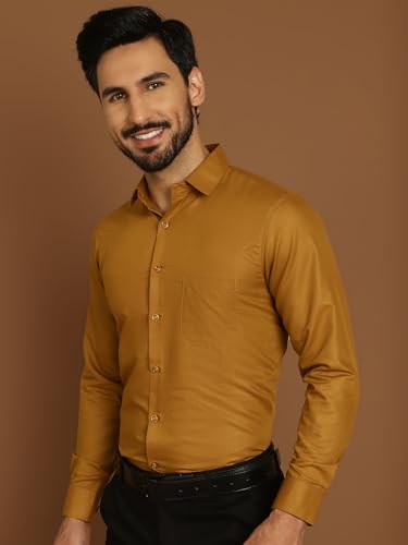Image of Indian Needle Men's Solid Regular Fit Shirt