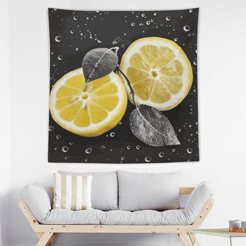 Couverture murale amusante citron pour illuminer un mur sombre