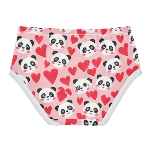 Joisal Cute Panda Red Hearts Toddler Girls Underwear 2t Cotton Little Girl Panties Funny Undies Kids Briefs2