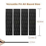 Surfboard Traction Pads, 4Pieces Black Surfing Front Traction Anti-Slip Pad for Surfboards, Skimboards, Shortboards, Longboards and Kayak - Image 4
