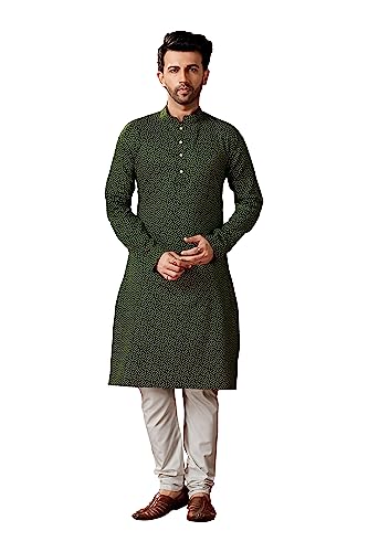 Elina fashion Men's Cotton Printed Kurta Pajama Set || Casual Party Kurta Indian Traditional Ethnicwear for Men