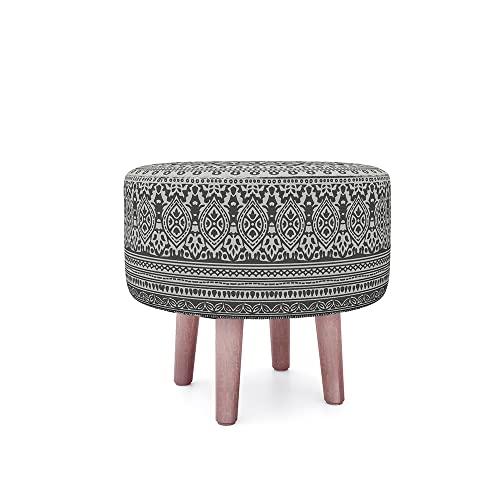 Image of Wakefit Tulum Printed Ottoman (Eva Grey)