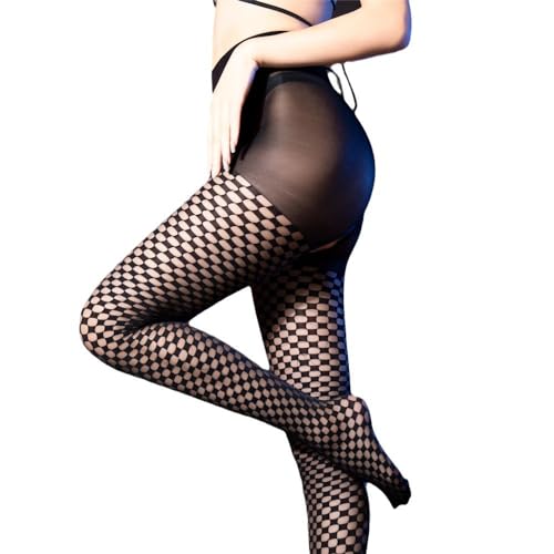 Image of Sahabowi Women Sheer Tights, High Waist Pantyhose, Vintage Control Top Stockings(Patterns Colourful), Pantyhose5