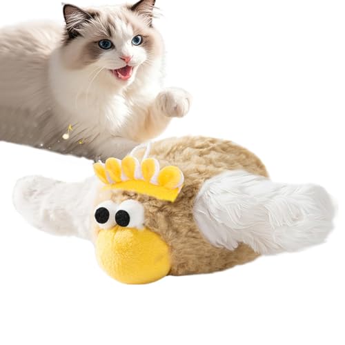 Electronic Cat Toy, Plush Bird Catnip Doll, Interactive Pet Toy, Sound Activation, Moving Design, Indoor Kitten Entertainment, 9