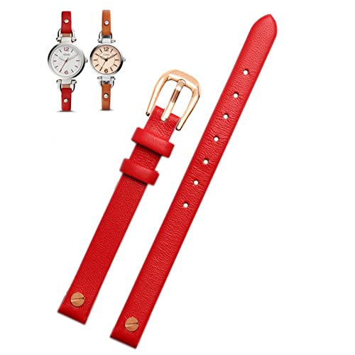 Bracelet montre 8mm cuir véritable finition vis Fossil 3745 3861