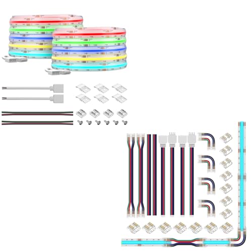 Tira LED RGB COB 32.8FT IP66 Kit con Driver y Fuente miniatura 1