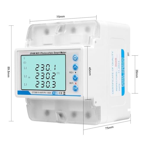 Compteur électricité triphasé WiFi pour éviter surtension et perte phase