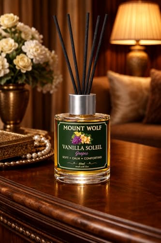 Image of Grapefruit Reed Diffuser with 5 Rich Black Reed Sticks | 50ML Premium Diffuser | Tangy Citrus & Sweet Grapefruit Scent for Bedroom, Living Room, Office & Gifting.