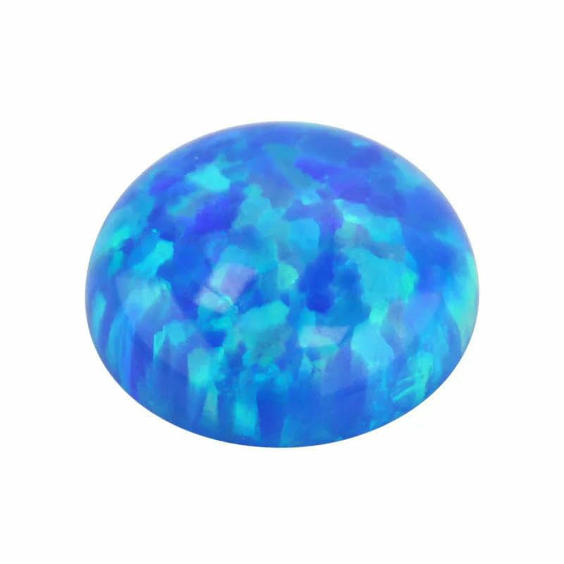 10 Stück lose Opalperlen, flache Cabochon-Schmucksteine, gemischte synthetische Edelsteine, runde, mehrfarbige Opale – OP05 – 10,0 mm, 10 Stück