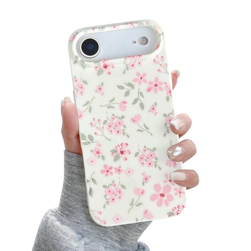 Coque iPhone Air QLTYPRI florale rose en TPU souple