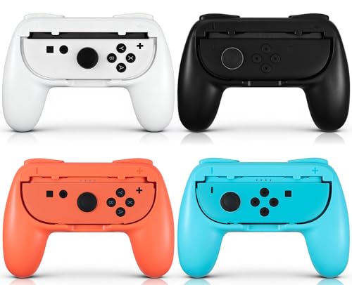 JoyHood Agarres para Switch 2, Mandos Compatible con Switch 2 Controlador - Soporte Ergonómico Accesorios (Paquetede 4)