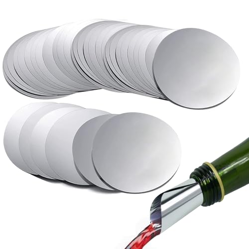 Dischi versatori per vino, 50 dischi salvagoccia per bottiglie di vino, rotondi, accessori per la casa e bar