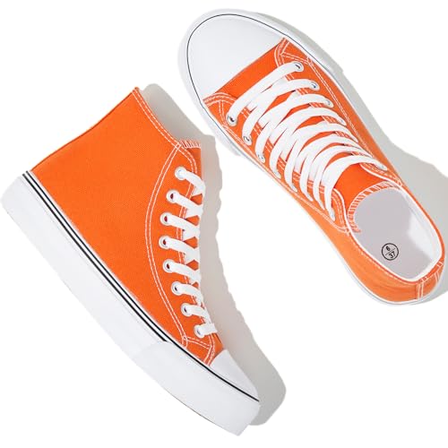 Image of yageyan Womens High Top Canvas Sneakers Lace up Fashion Shoes for Women Casual Classic