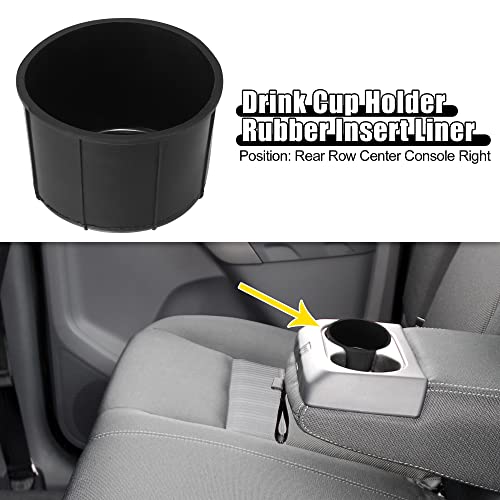 X Autohaux 1Pcs Rear Row Center Console Right Side Auto Car Truck Drink Cup Holder Rubber Inserts Liner For Ford F-150 2009-2014 #TOP1