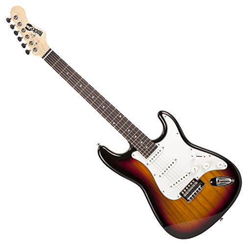 Rockjam Electric Guitar Superkit With 10-Watt Amp, Gig Bag, Picks & Online Lessons 6 String Pack, Right, Sunburst, Full (Rjeg03-Sk-Sb) #TOP1