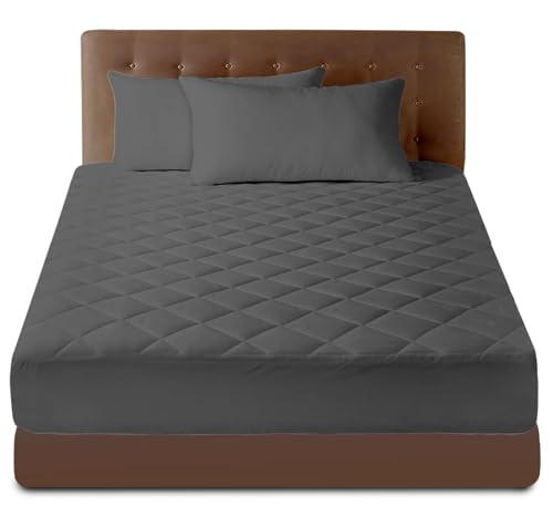 Protector de colchón acolchado de fácil cuidado King de 30 cm carbón 2