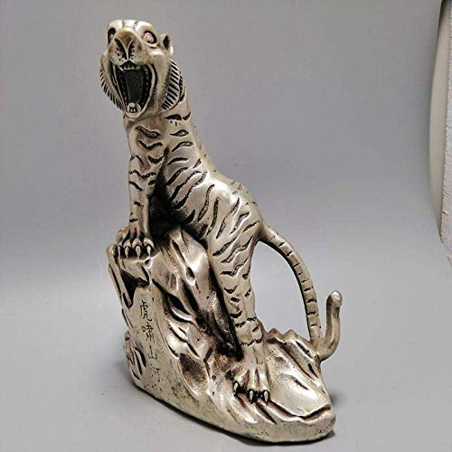 Tigre de montagne en cuivre : statue décorative de maison et objet de collection