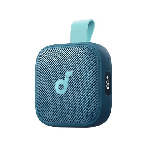 Anker Soundcore Boom Go 3i (Bluetooth スピーカー)【最大40時間再生 / 15W出力 / IP68防塵・防水規格/小型/ストラップ付属/ディスプレイ搭載/モバイルバッテリー機能/アプリ対応/USB-C充電/重低音】ブルーの商品画像（Amazon）
