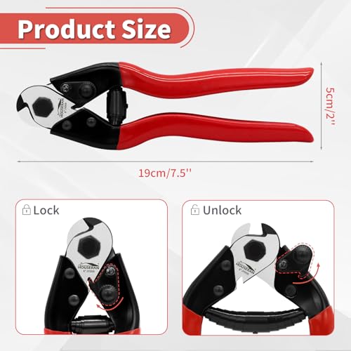 Image of 8 Inch Cable Cutters Heavy Duty, Seal Cutter for Truck Driver