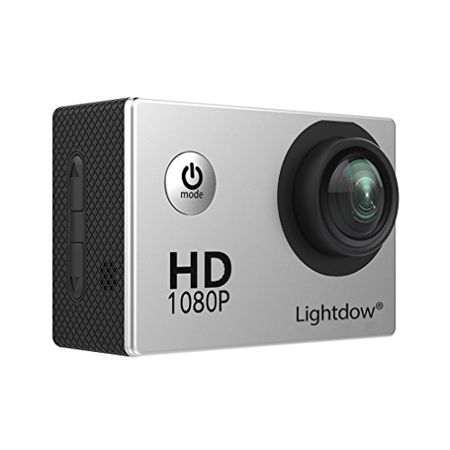 lightdow LD4000 Sports Action Camera HD Waterproof DV Camcorder (Silver)