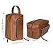 cuero Premium Genuine Leather Toiletry Bag for Men – Travel Dopp Kit with Zipper & Handle VINTAGE TRAVEL DOPP KIT WITH HANDLE (TAN)
