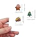 FULUSODO 100pcs Christmas Embellishments Cute Set, Flat Back Bulk Mixed Resin Ornament Scrapbooking Set