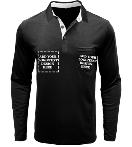 Custom Polo Shirts for Men Casual Short/Long Sleeve Personalized Tee Shirts Customized Golf T Shirt with Pockets3