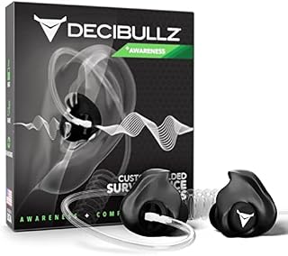 Decibullz Custom Molded Security Radio Surveillance Two-Way Radio Earpiece Set, Thermo-Fit Designed for Clear Acoustic Tube Radios, Awareness