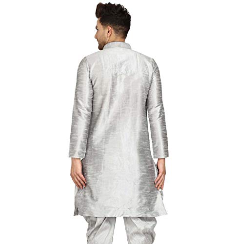 Image of Men's Ethnic Silk Loop Button Kurta