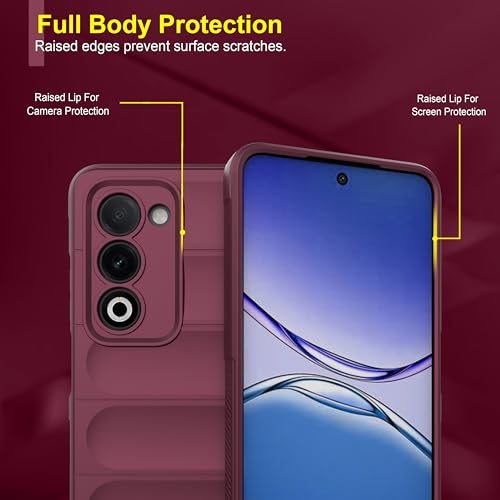 Image of Zapcase Back Case Cover for Oppo A5 5G | Compatible for Oppo A5 5G Back Cover | Liquid Silicon Magic Case with Camera Protection | Plum
