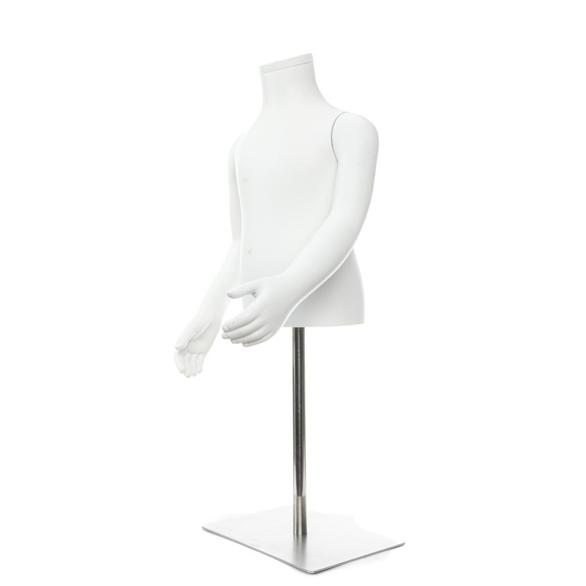 2X Kindertorso Büste KG 116 Unisex Schaufensterpuppe Kind Mannequin + Standfuß | Kindermannequin Kinderschaufensterpuppe Kinderschneiderbüste Kinderbüste