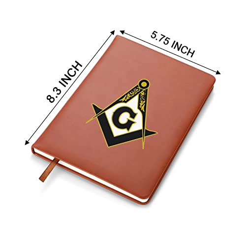 Lbwcer Freemasonry Leather Notebook Masonic Faith Hope Notebook Freemasonry Masonic Lined Notebook Gift For Fathers' Day (Freemason) #TOP1
