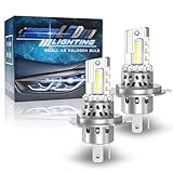 ziongreen H4 9003 HB2 All-in-One LED Bulb Fog Light 60000 Lumens Real 1:1 Halogen Lamp Small Size 2026 Ultra Bright 6500K 900% Built-in Decoder No Error 2 Pack