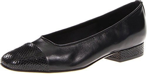 Image of VANELi Women's FC-313 Flat, Black Nappa /Black Squama Print Tip, 8 N US