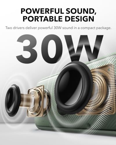 Image of soundcore Motion 300 by Anker, Bluetooth Speaker, Wireless Hi-Res Portable Speaker, IPX7 Waterproof, BassUp, Bluetooth 5.3, 30W Stereo Sound, 13H Playtime for Home, Shower, Outdoor, and Travel - Green