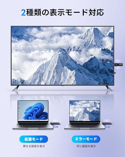 「2026年新登場」ワイヤレスHDMI送受信機セット 4K60Hz入力 1080PフルHD出力 50m安定無線伝送 5G+2.4Gデュアルバンド LED表示搭載 hdmi 無線化 便携型 トランスミッター レシーバー 挿すだけで使える WIFI&設定不要 映像音声同期出力 TV/PC/ノートPC/プロジェクター対応 「日本技適認証済」