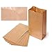 Dulousia Kraft Braune Papiertüten, 50 Stk. Lebensmittel Taschen, Papiereinkaufstasche Bulk 15.5x10x30cm, Wasserdicht und ölbeständig, Langlebig für Lebensmittelgeschäft, Sandwiches, Süßigkeiten, Keks