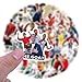 50PCS Football Player Cristiano Ronaldo Water Bottle Stickers for Kids, Vinyl Waterproof Aesthetic Laptop Sticker Pack Classroom Prizes Skateboard for Kids Teens Girls Students (RED)