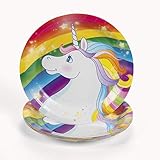 Unicorn Rainbow Dessert Plates (8 pc)