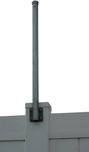 Miniatura 2 de Poste de montaje plano (tubo) Extensión de diámetro exterior de 1-38 pulgadas x 2 pies de largo diseñado para montar en superficie plana -