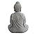 Sunjoy Buddha Statue 20 in. Large Sized Buddha Garden Statue Gray Decorative Outdoor Buddha Statue