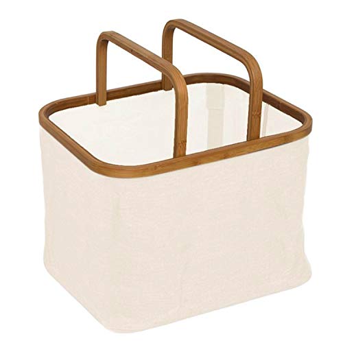 Verre Cadeaux Porte-revues Bois et Polyester Blanc 40 cm