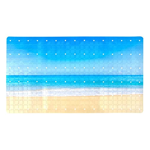 Tapis de bain antidérapant en PVC robuste avec ventouses de fixation