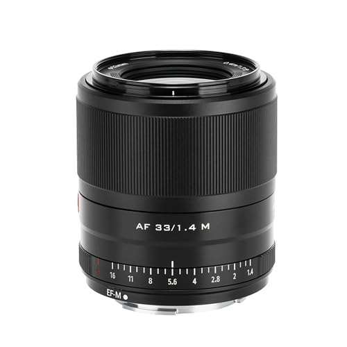 VILTROX 33 mm f/1.4 F1.4 M STM Auto Focus APS-C Prime Lens compatible con cámaras Canon EF-M Mount Mirrorless EOS M3 M5 M50 M50II M6 M6II M10 M100 M200
