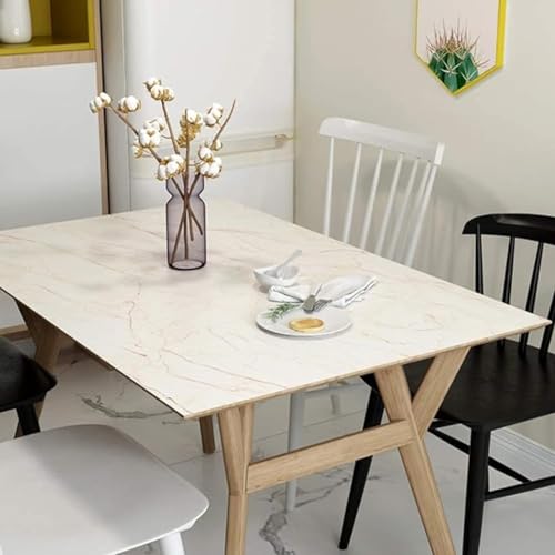 Image of Kitchen Cabinets Marble Wallpaper Roll for Home & Kitchen Decor - Oil Proof Waterproof Self Adhesive Wall Paper Sticker for Floor Tiles, Countertop, Cupboard, Drawer (60 * 200 cm) (Cream, 1)