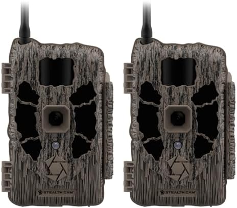 Stealth Cam Deceptor MAX Dual Sim 40MP Photo & 1440P QHD Video No-Glo LED Hunting Cellular Trail Camera, Available on AT&T & Verizon - 2 Pack