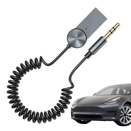 Adaptador inalámbrico para coche, receptor de audio de vehículo, transmisor, emparejamiento de doble dispositivo, conexión de largo alcance, diseño compacto, para taxis, aventuras al aire libre, uso