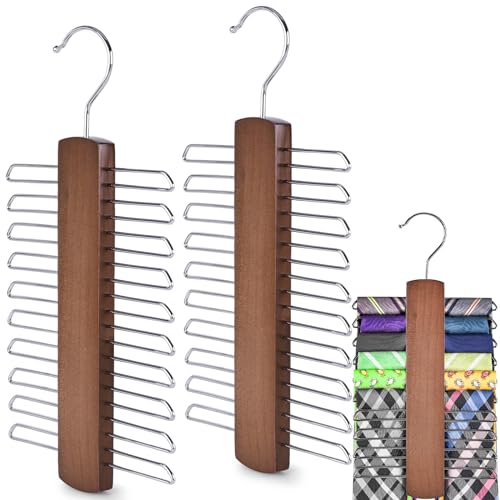 Hakday 2Pcs Tie Rack For Closet cover