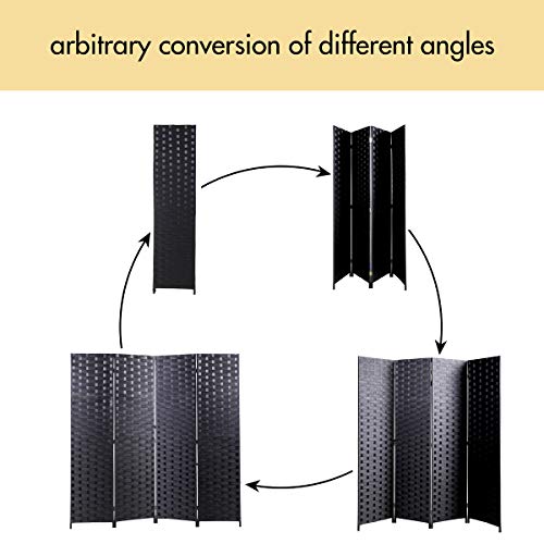 6ft Tall 4 Panel Room Separator Privacy Screen Room Dividers Folding Privacy Screens for Living Room Bedroom